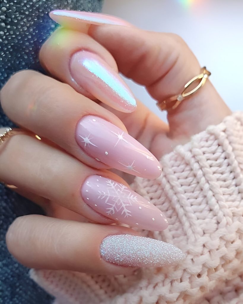 Pink Winter Manicures