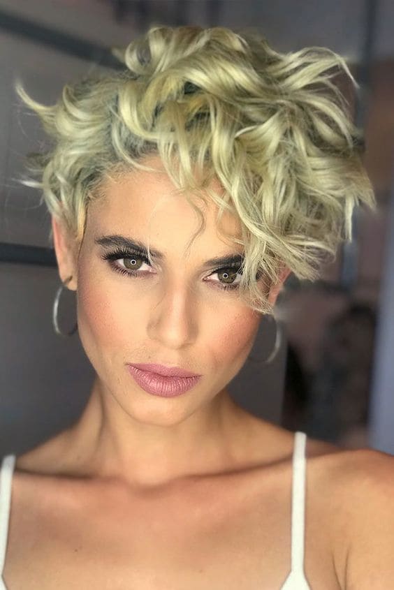 Pixie Cut for Curly Blonde Hairstyles