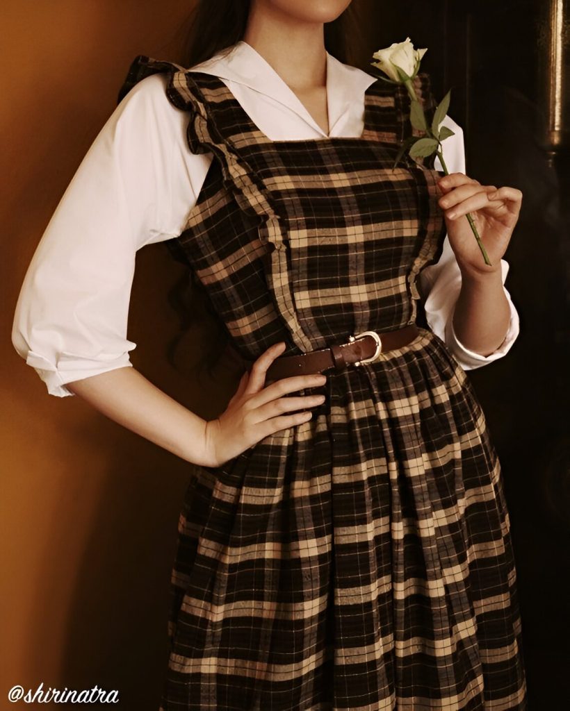 Plaid Dress With Blouse