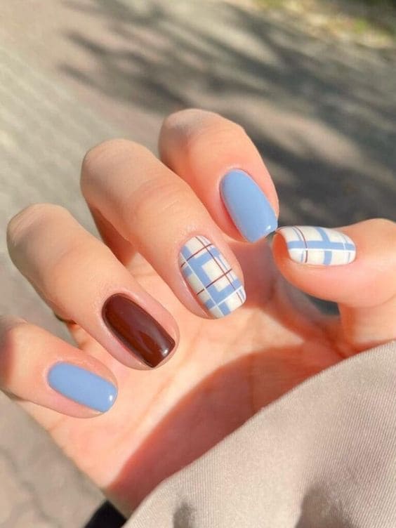 Plaid Nails