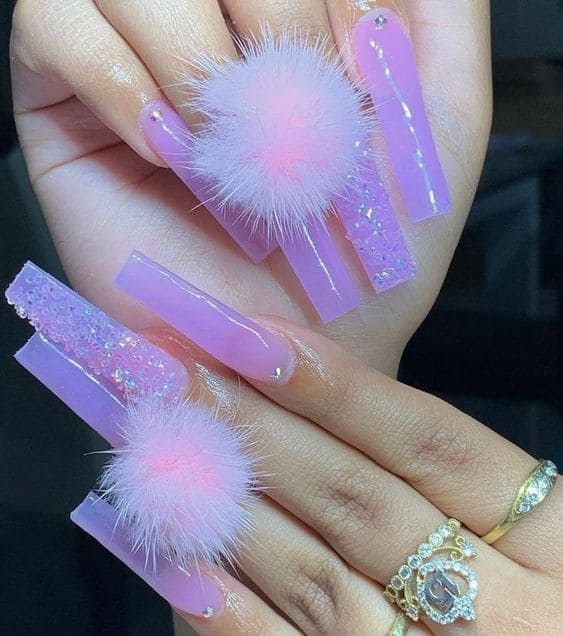 Pom Pom Nails