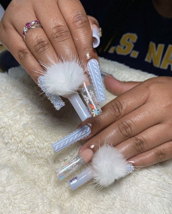Pom Pom Nails