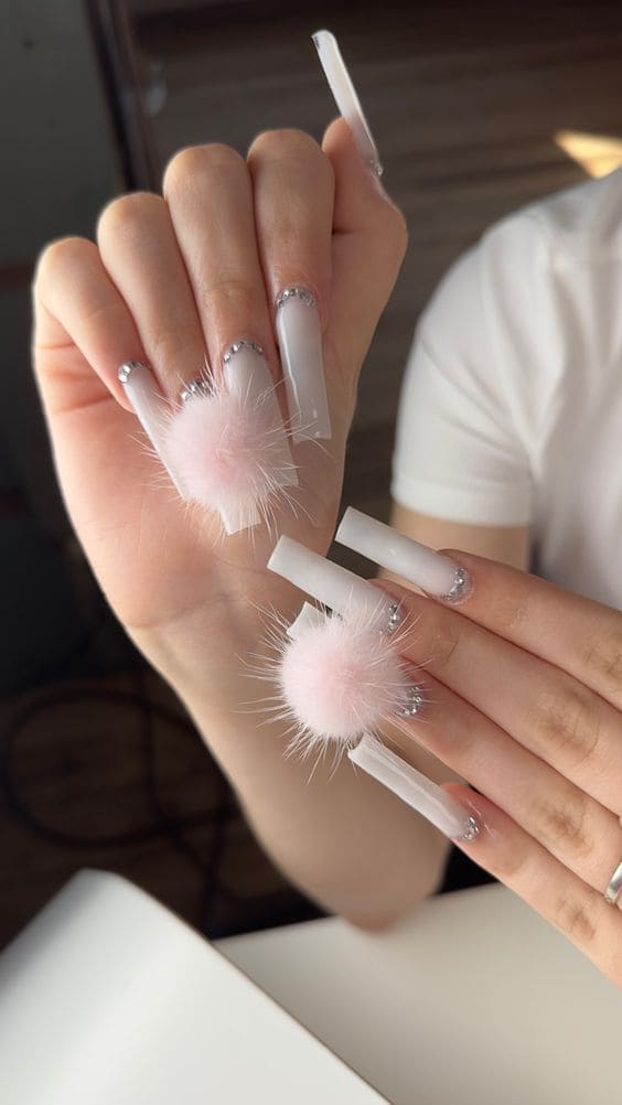 Pom Pom Nails