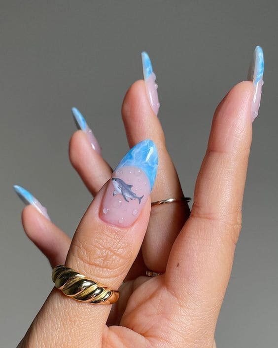 Pool Water Nail Art