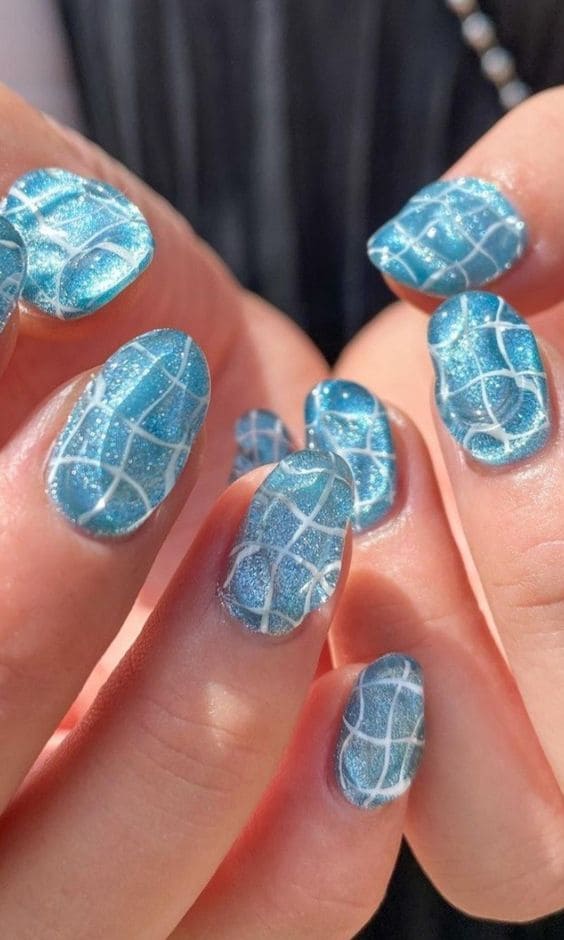 Pool Water Nail Art