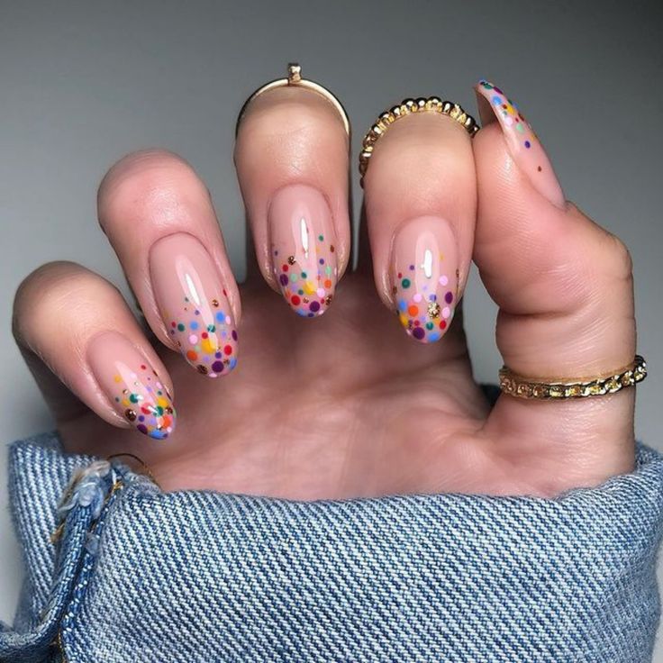 Rainbow Confetti Tips