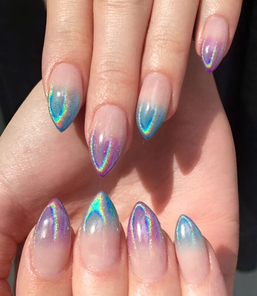 Rainbow Nails For New Year's Eve