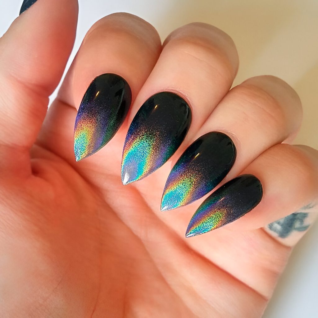 Rainbow Nails For New Year's Eve