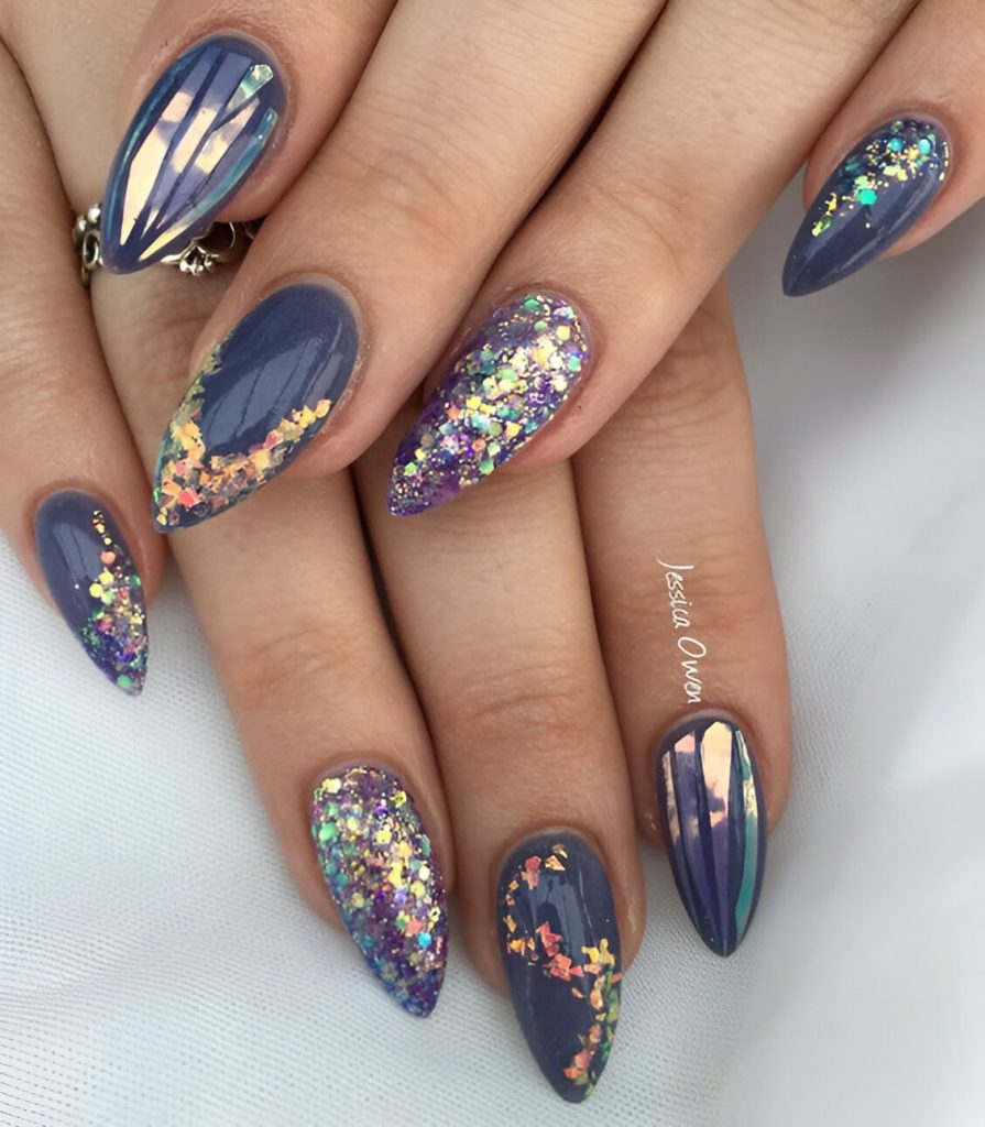 Rainbow Nails For New Year's Eve