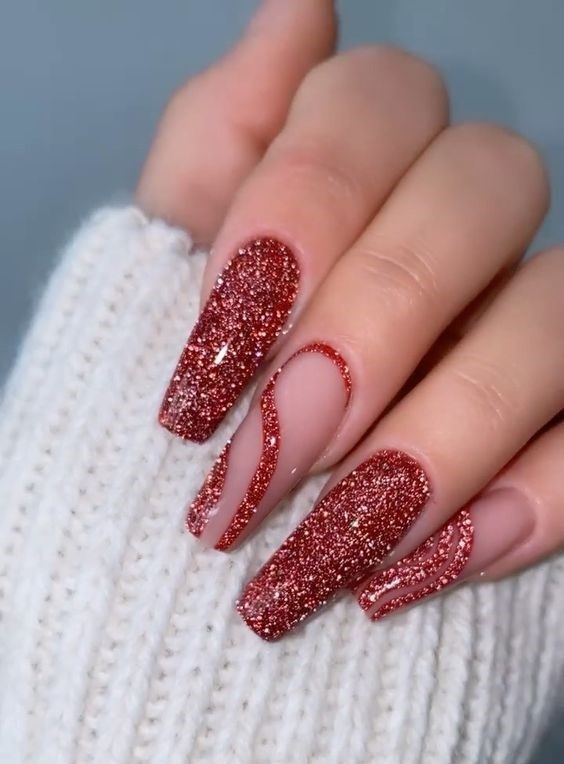  Red Abstract Swirls