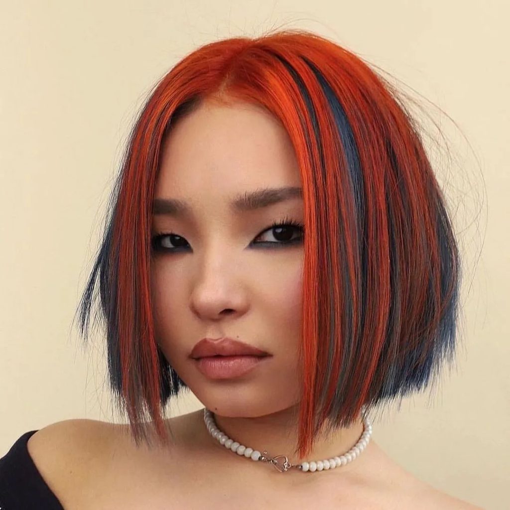 Red-And-Black Shaggy Bob