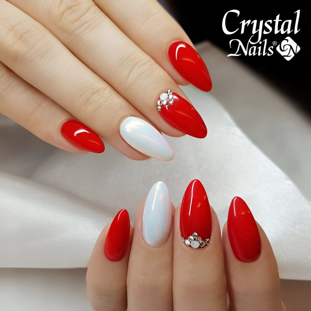  Red And White Nails
