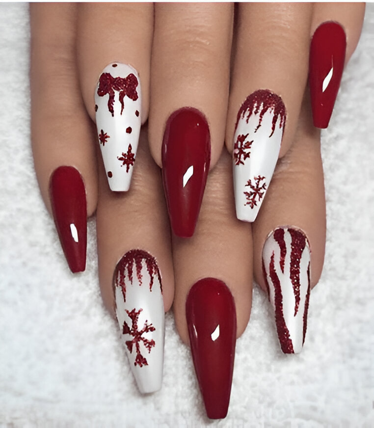 Red Christmas Nails