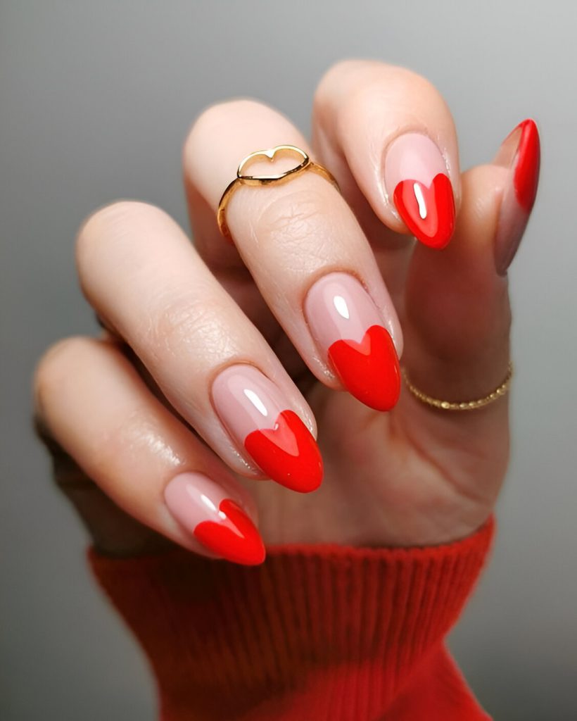 Red Heart Nail Designs
