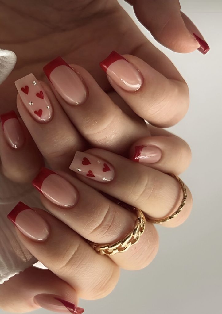 Red Heart Nail Designs