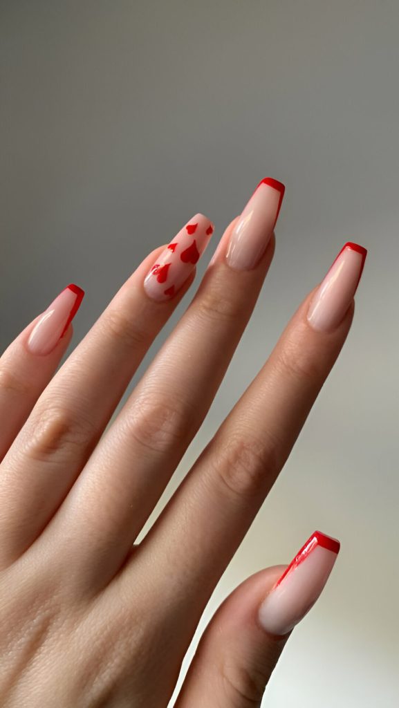 Red Heart Nail Designs
