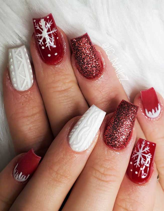  Red Holiday Nails