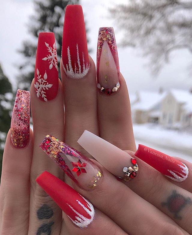  Red Holiday Nails