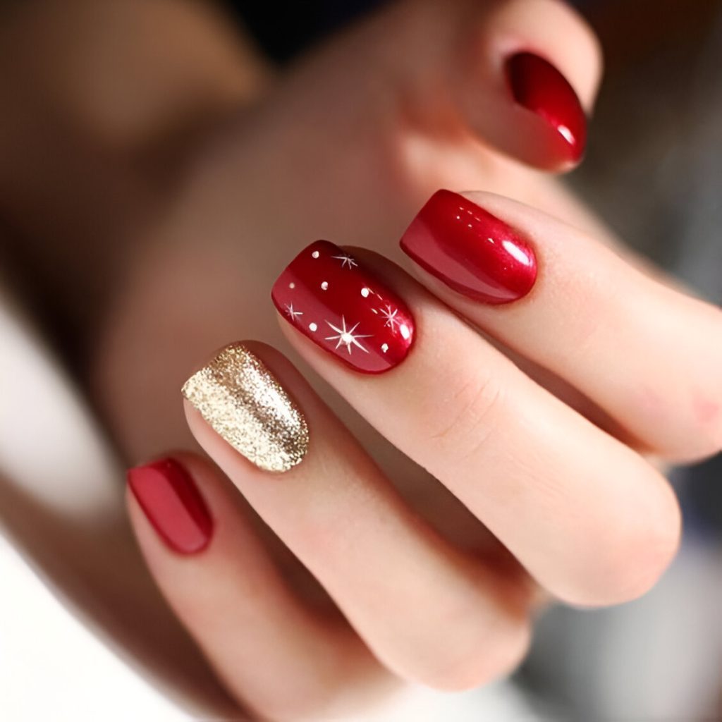  Red New Year Nails