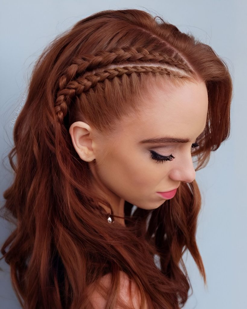 Red Undercut Braid