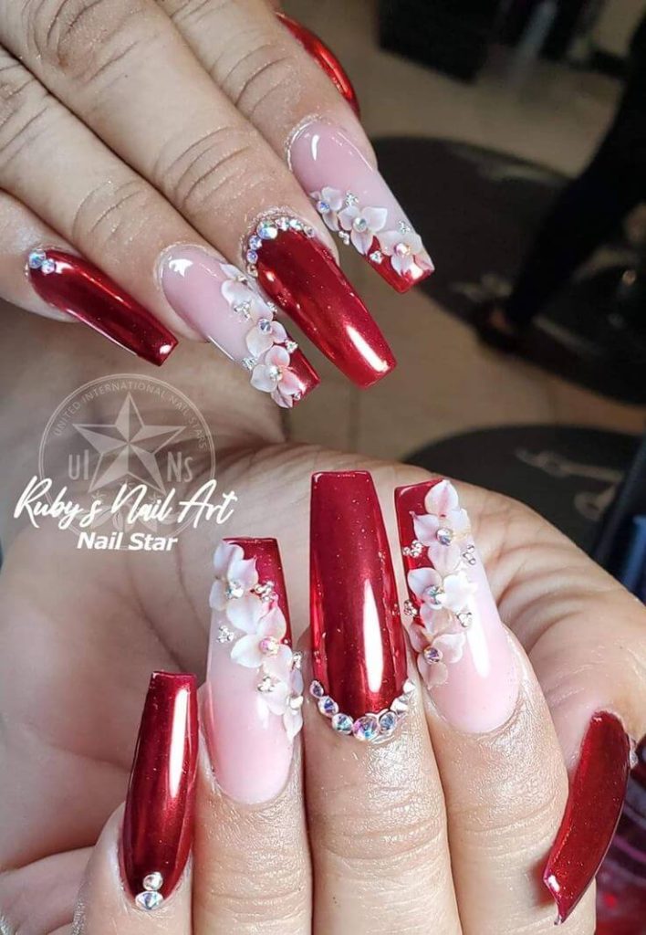 Red Wedding Nails