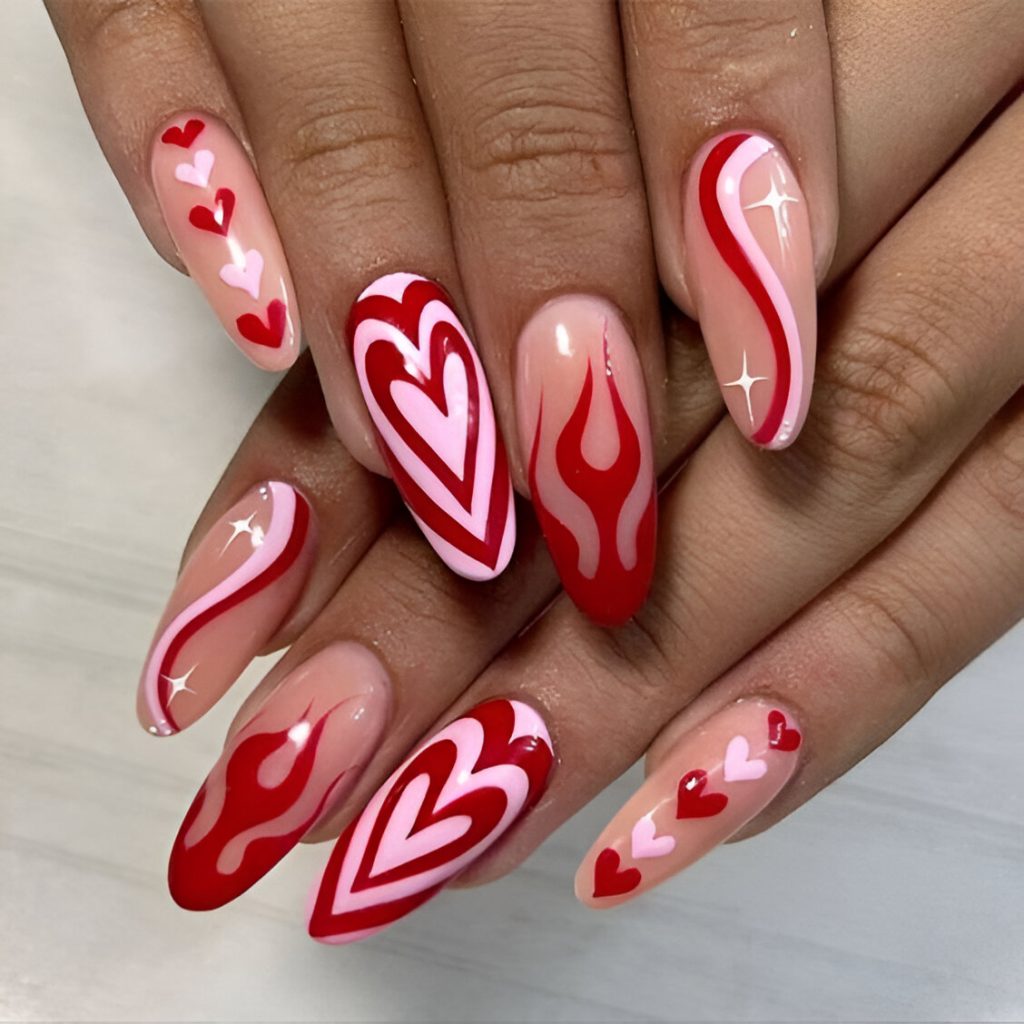 Romantic Abstract Nails