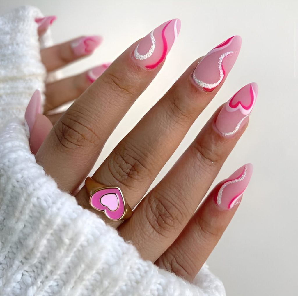Romantic Abstract Nails