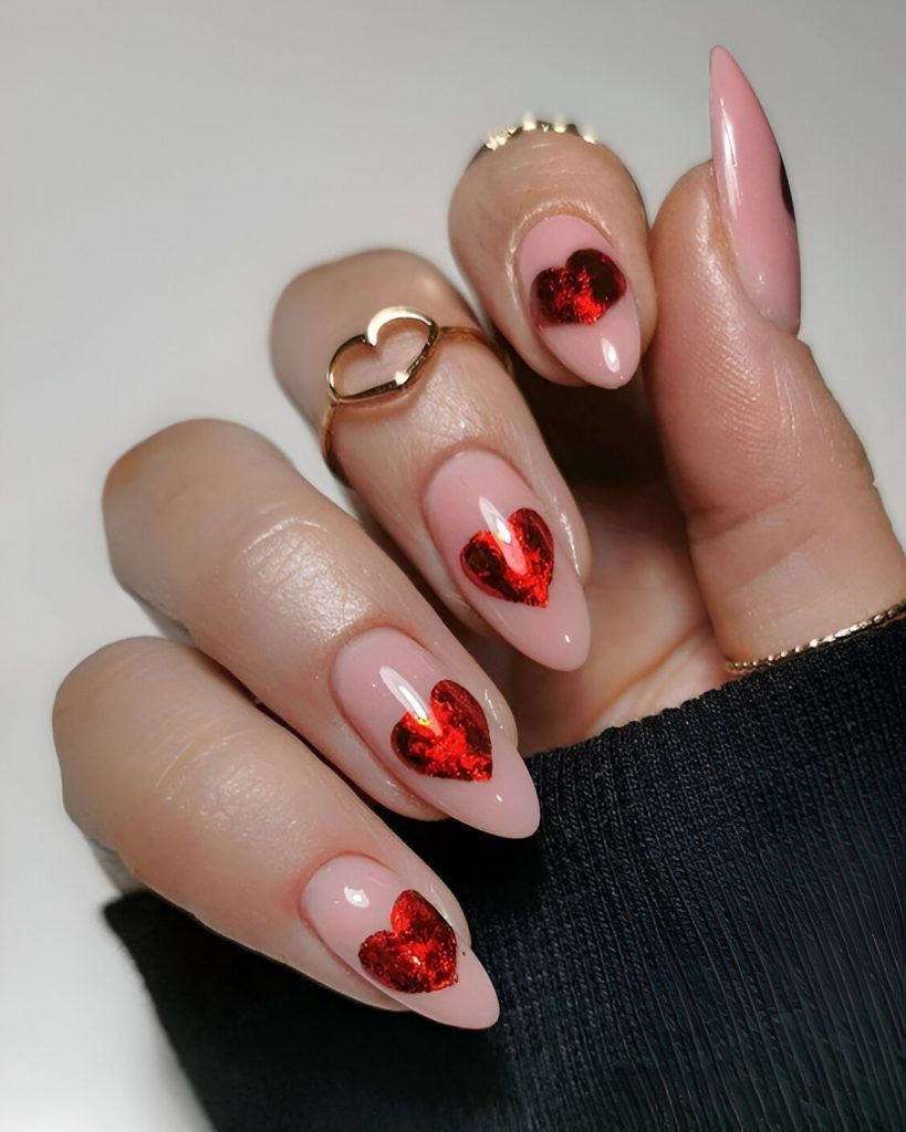 Romantic Red Nails
