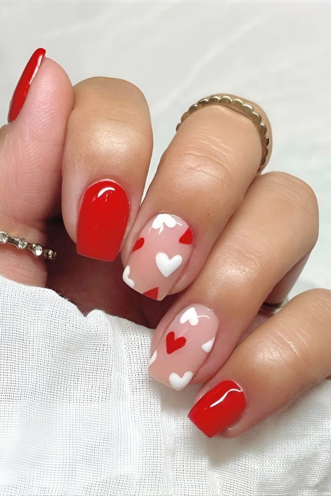Romantic Red Nails