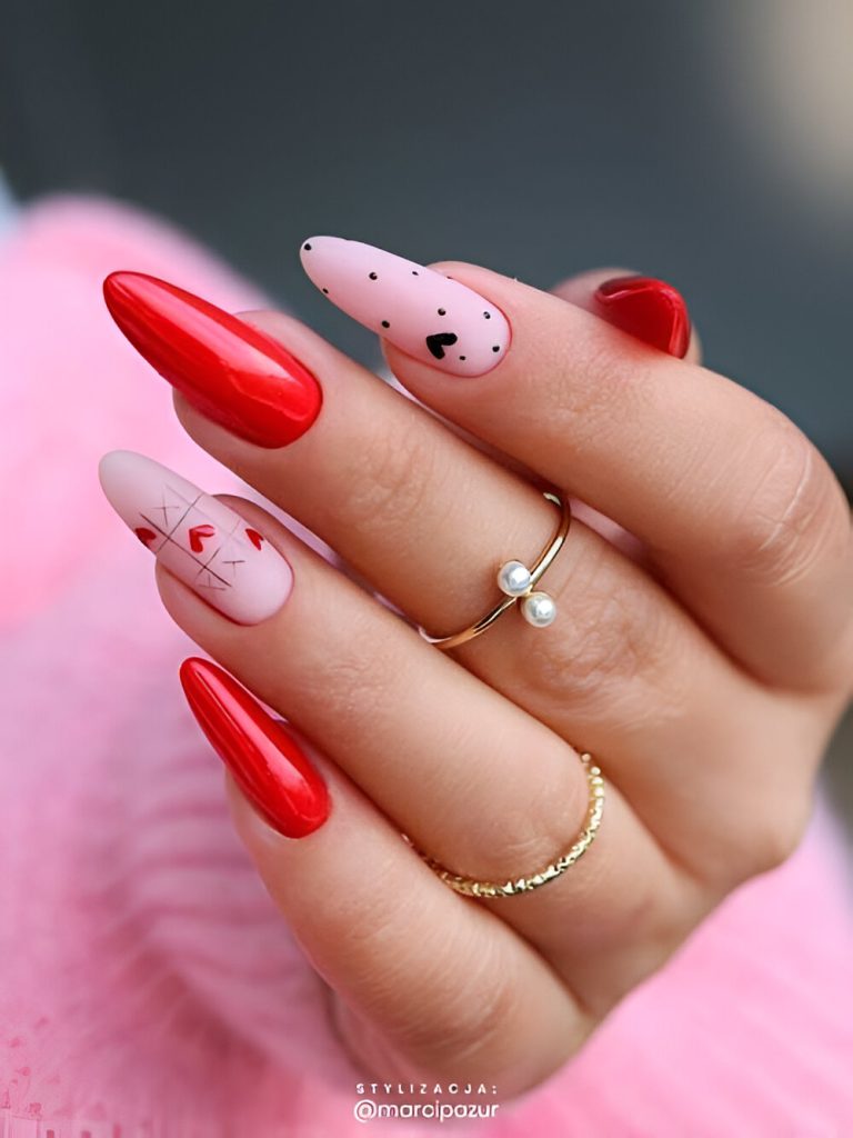 Romantic Red Nails