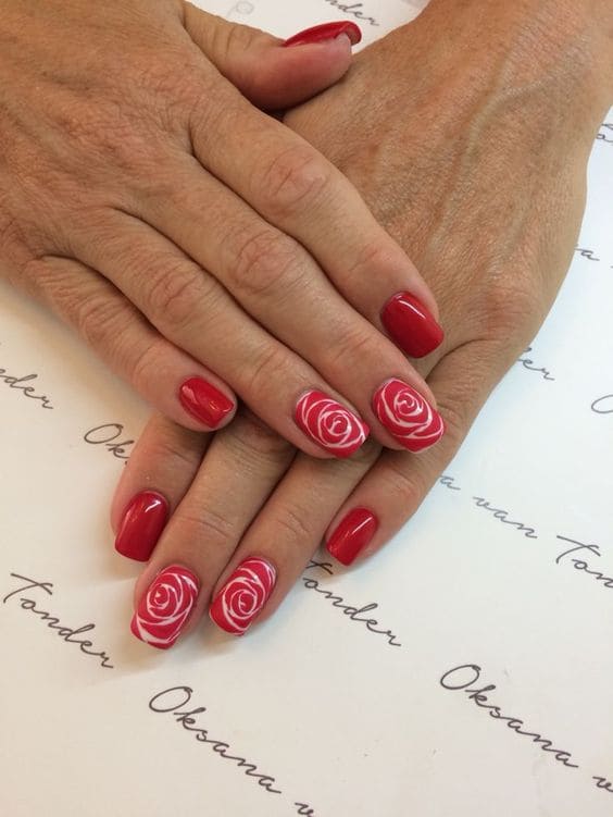 Romantic Rose Nails