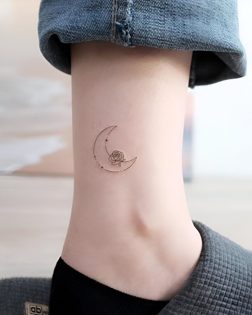 Rose and Moon Design