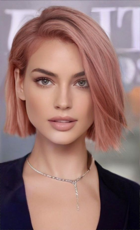 Rose Gold Bob Haircut