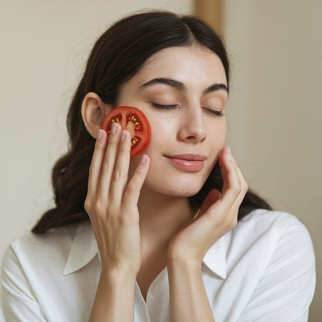 Rubbing Tomato Slice on Your Face is a Skincare Game-Changer
