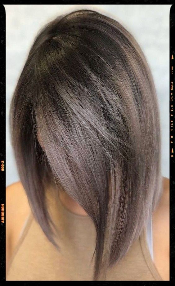Shaggy Bob With Smokey Ash Brown Hair Color