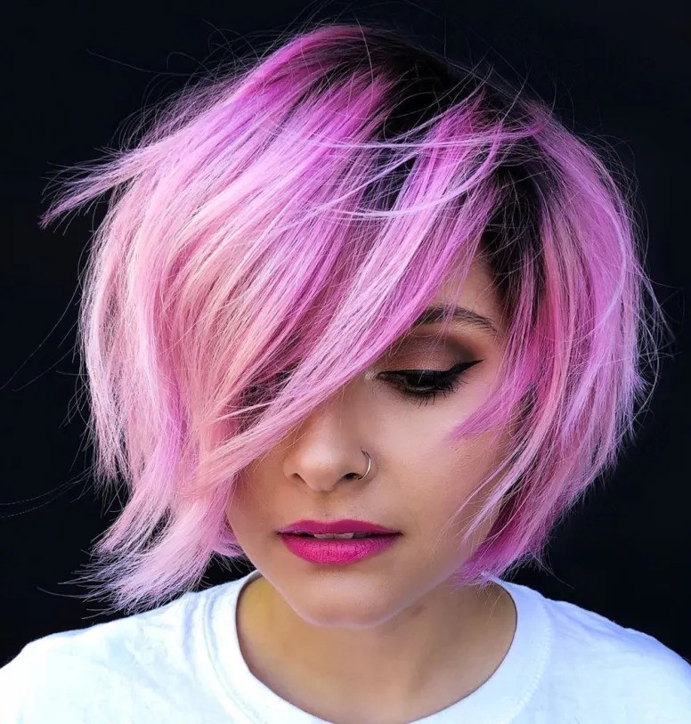 Shaggy Neon Pink Bob