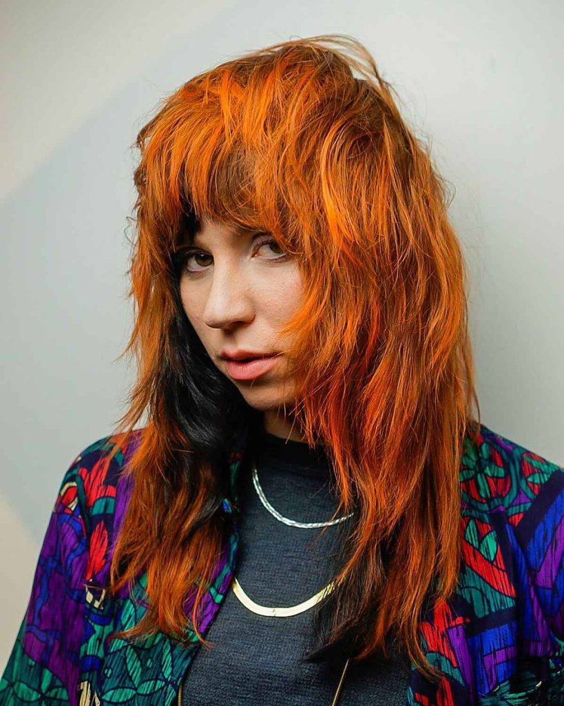 Shaggy Orange Wolf Cut
