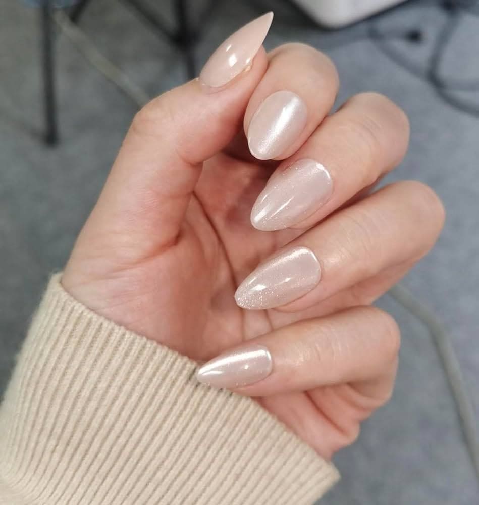  Sheer Chrome Nails