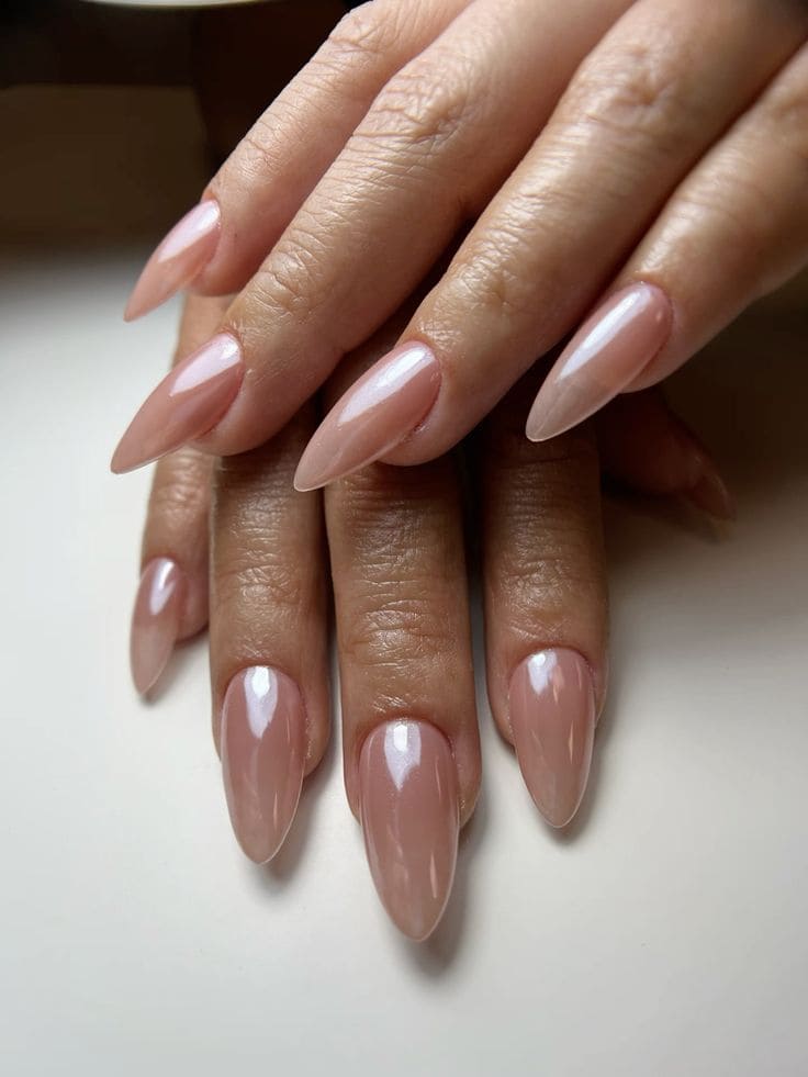 Sheer Glazed Nails