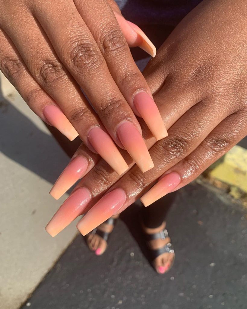 Sherbet Gradient Summer Nails