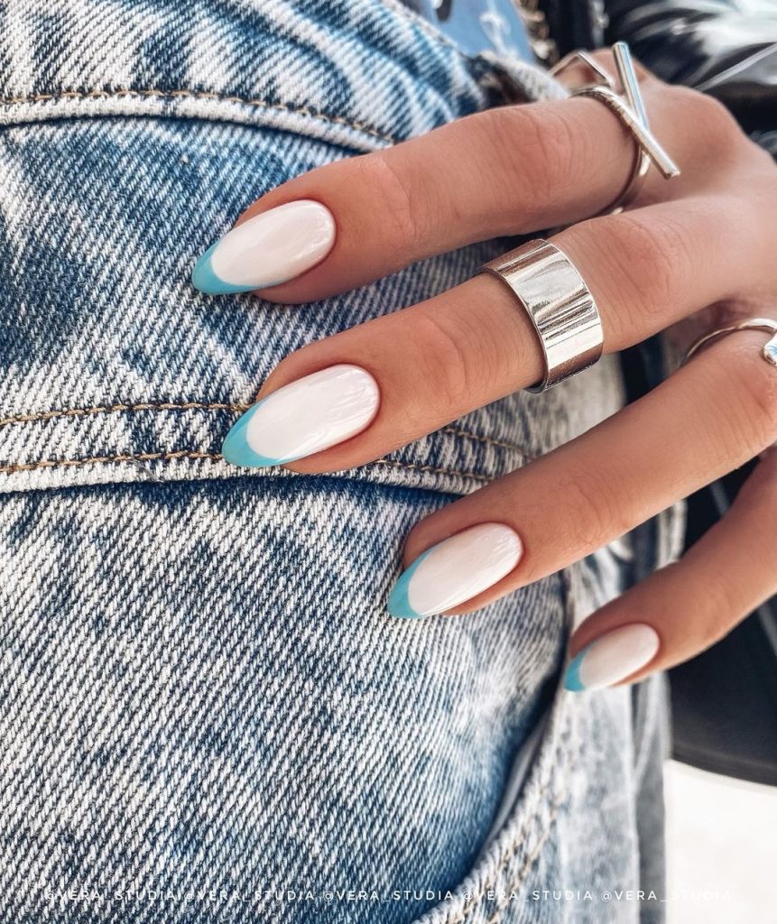  Short Almond French Tips