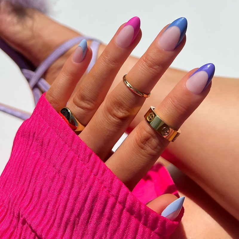  Short Almond French Tips