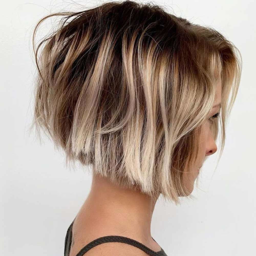 Short Angled Bob Cut