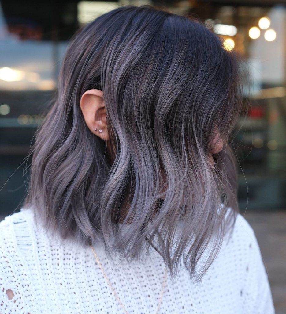 Short Balayage Ash Brown Hair