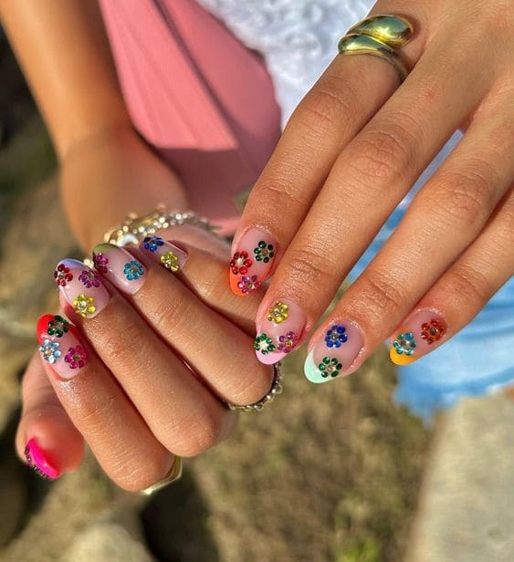 Short Bedazzled Mani