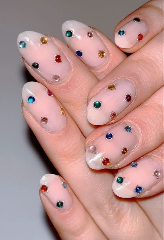 Short Bedazzled Mani