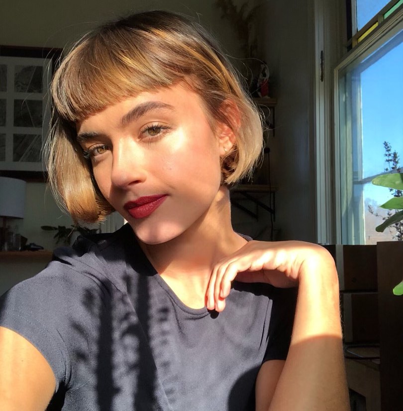 Short Blonde Blunt Bob Haircut