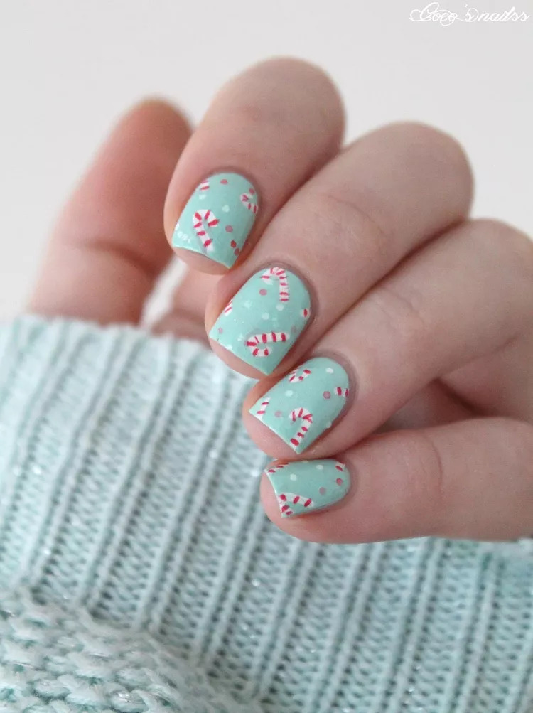 Short Christmas Nail Art Designs
