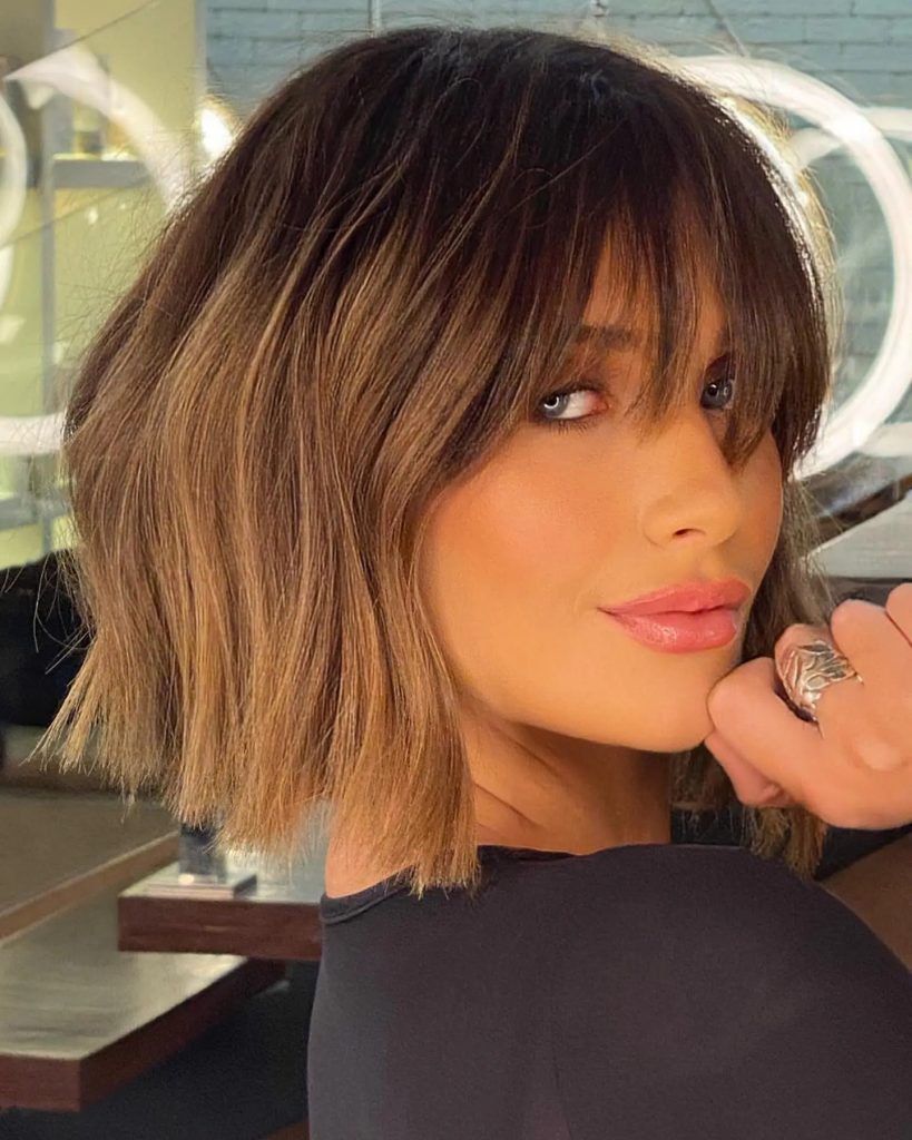 Short Hairstyles With Highlights And Bangs