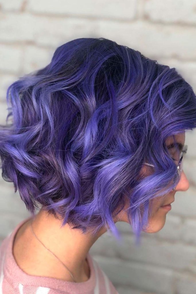 Short Purple Bob
